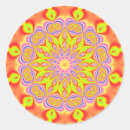 Recherche de fleur psychédélique autocollants Vintage