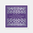 Search for silver and purple napkins Elegant