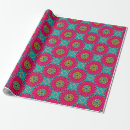 Recherche de mandala floral papier cadeau Coloré