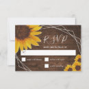 Search for sunflower wedding rsvp cards Rustic
