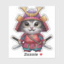 Search for samurai cat stickers Warrior