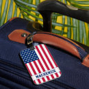 Search for veteran luggage tags Red white and blue