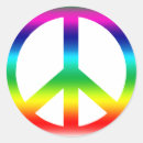 Search for round rainbow stickers Hippie