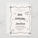Search for hearts birthday invitations Minimal