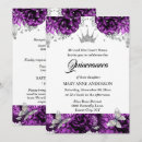 Search for purple silver quinceanera invitations Tiara