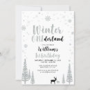 Search for winter onederland party invitations Snowflakes