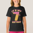 Search for 7th birthday girls tshirts 7 year old birthday