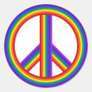 Search for rainbow peace sign stickers No war