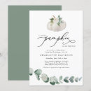Search for white pumpkin invitations Eucalyptus