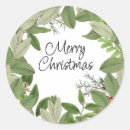 Search for round leaves stickers Merry christmas