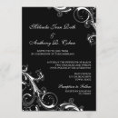 Search for filigree wedding invitations Black and white