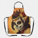 Search for mexican sugar skull aprons Dia de los muertos