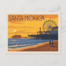 Search for vintage santa monica postcards Illustration