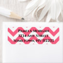 Search for pink chevron return address labels Pattern