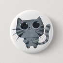 Recherche de chat gris badges Kawaii