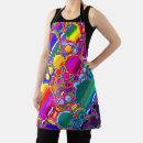Search for abstract art aprons Blue