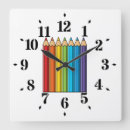 Recherche de crayons de couleur horloges Arc en ciel