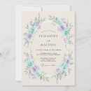 Search for mint and lavender wedding invitations Floral