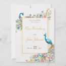 Recherche de paon mariage invitations Rose