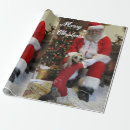 Search for yorkie christmas wrapping paper Santa