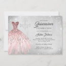 Search for gown quinceanera invitations Rose gold