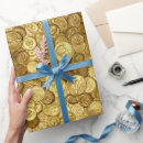 Search for gold coin wrapping paper Vintage