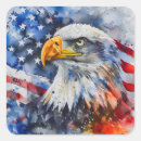 Search for bald eagle flag stickers Red