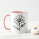Search for vintage sunflower mugs Black and white