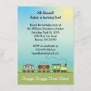 Search for train 4x6 invitations Locomotive
