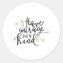 Search for courage stickers Typography