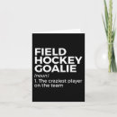 Search for field hockey cards Goalie