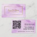 Recherche de lilas cartes visite Code qr