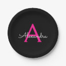 Search for pink and black plates Glitter