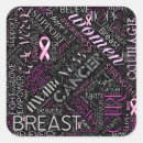 Search for breast cancer square stickers hope