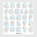 Search for blue alphabet stickers For kids