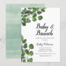 Search for greenery brunch baby shower invitations Eucalyptus