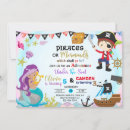 Search for mermaid and pirate invitations Mermaids and pirates