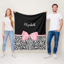 Search for white leopard print blankets Girly