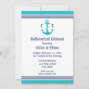 Search for turquoise rehearsal dinner invitations Nautical