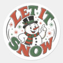 Search for retro snowman stickers Let it snow