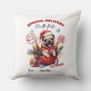 Search for pug christmas pillows Festive