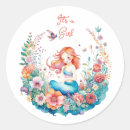 Search for pretty mermaid stickers Watercolor