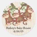 Search for monkey stickers Baby shower