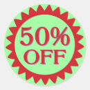Search for 50 percent off stickers Red