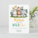 Search for wild animal party invitations Safari wild one