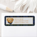 Search for blue gingham return address labels Plaid