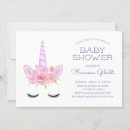 Recherche de unicorn baby shower invitations Coloré