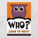 Search for owl halloween invitations Purple