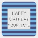 Search for blue horizontal stripes stickers Happy birthday