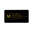 Search for faux gold return address labels Minimalist
